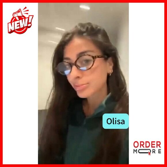 Blue Light Blocking Glasses Oval Frame Gaming Computer Screen - Picture 8 of 8